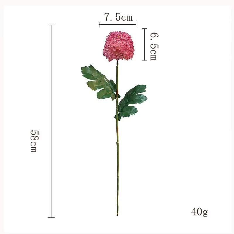 8 pièces de chrysanthèmes artificiels de septembre