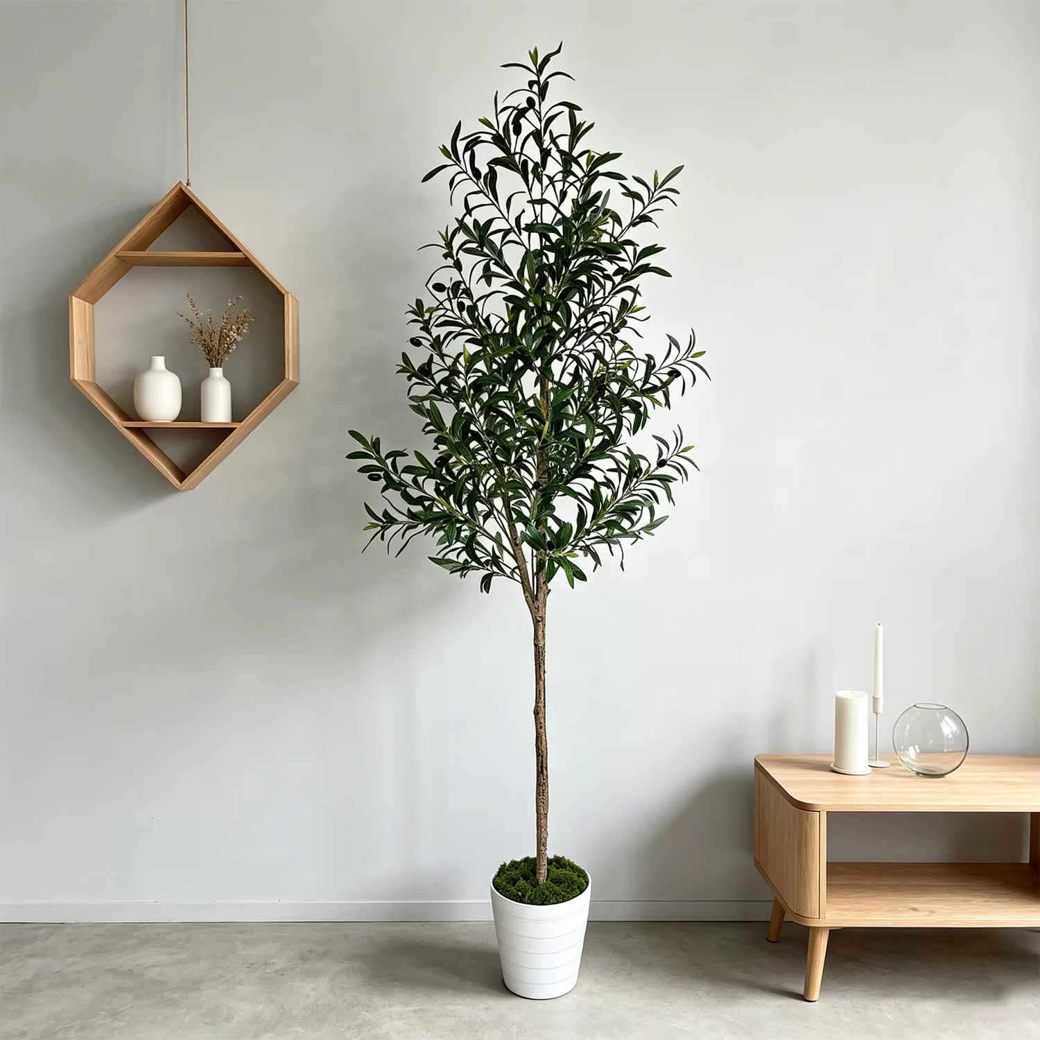 Arbre d'olivier artificiel en pot de 5