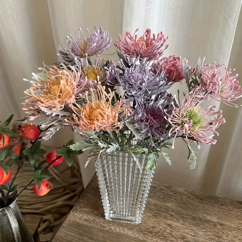 Grande fleur de chrysanthème araignée artificielle réaliste