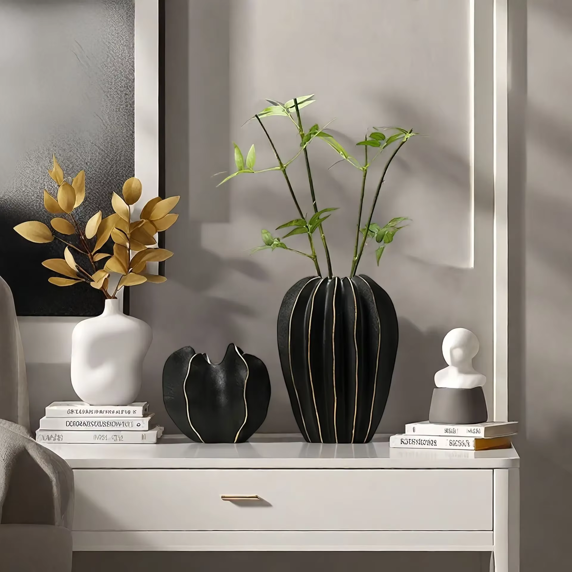 Vase en céramique en forme d'étoile