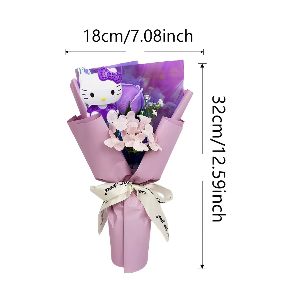 Sanrio Bouquet de fleurs artificielles Hello Kitty Rose