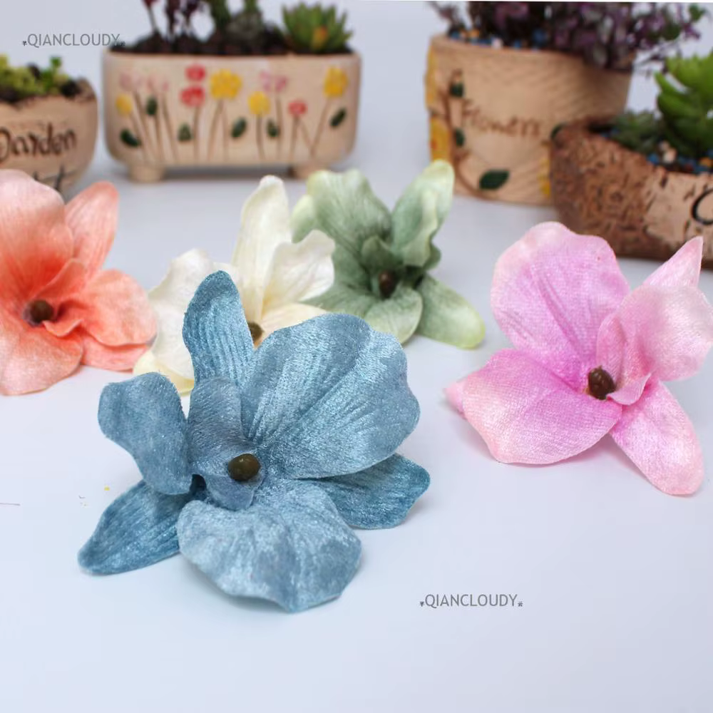 Qiancloud-Orchidée artificielle en velours pour mariage