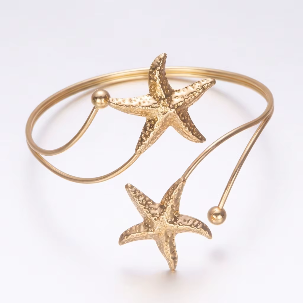 Bracelet Étoile de Mer Style Vacances à la Plage Accessoire Réglable pour Femme Cadeau Tendance Accessoire Quotidien