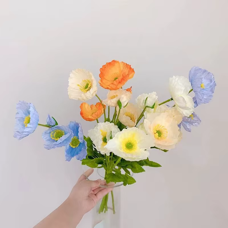 Fleurs artificielles pavot
