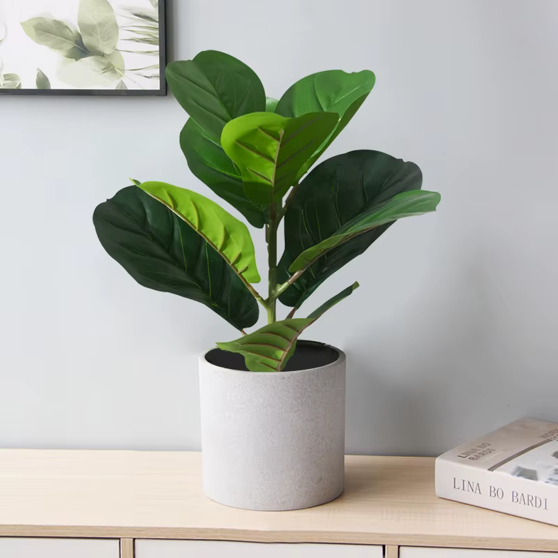 Faux arbre de Ficus artificiel de 38cm