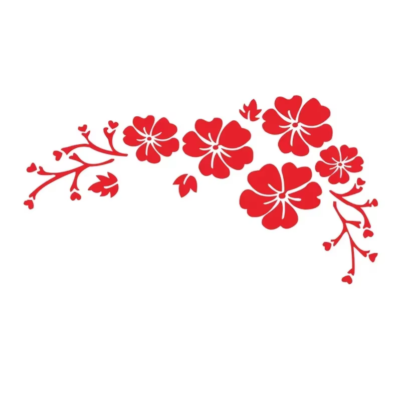 Autocollant de voiture en forme de fleur, en vinyle résistant à l'eau, pour camion, pare-chocs, porte, fenêtre, décor, accessoire de style de voiture