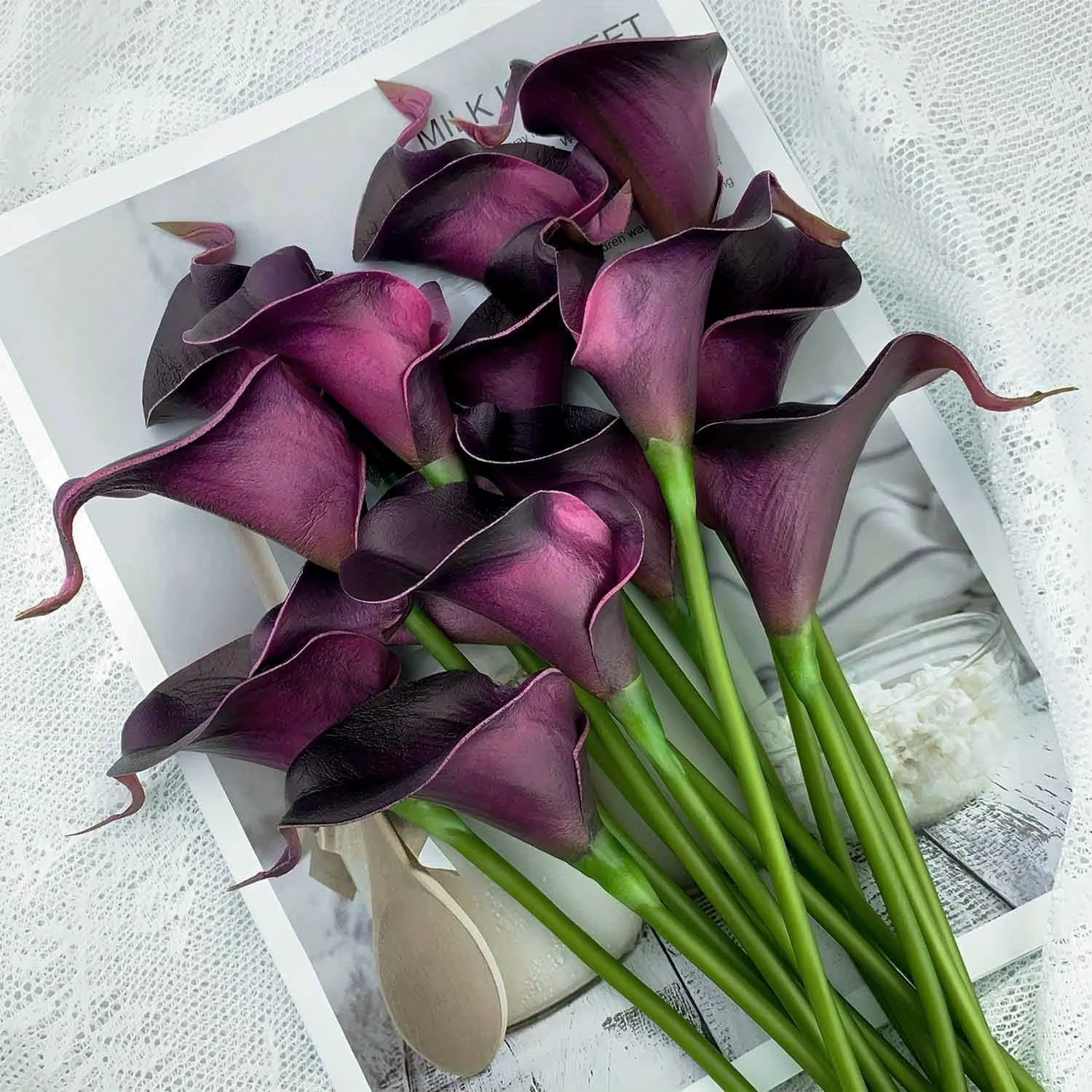 Bouquet de fleurs artificielles Calla Lily