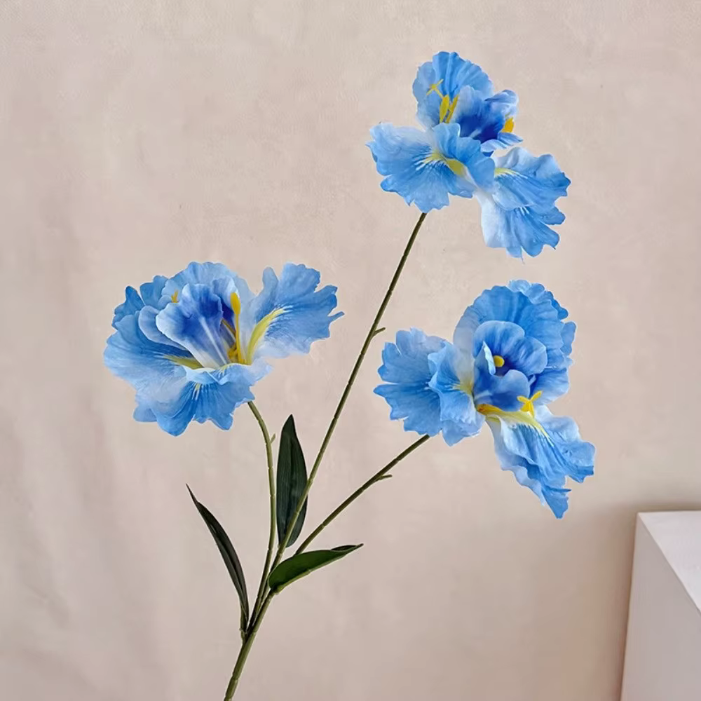 Nouveau bouquet de fleurs d'iris artificielles violettes