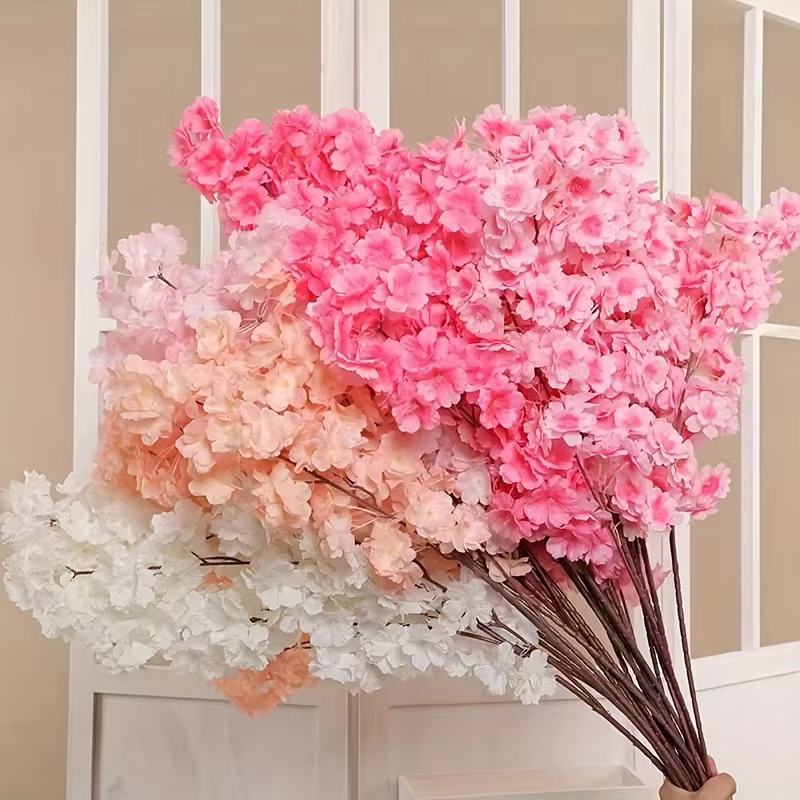 Fleur de cerisier artificielle rose blanc