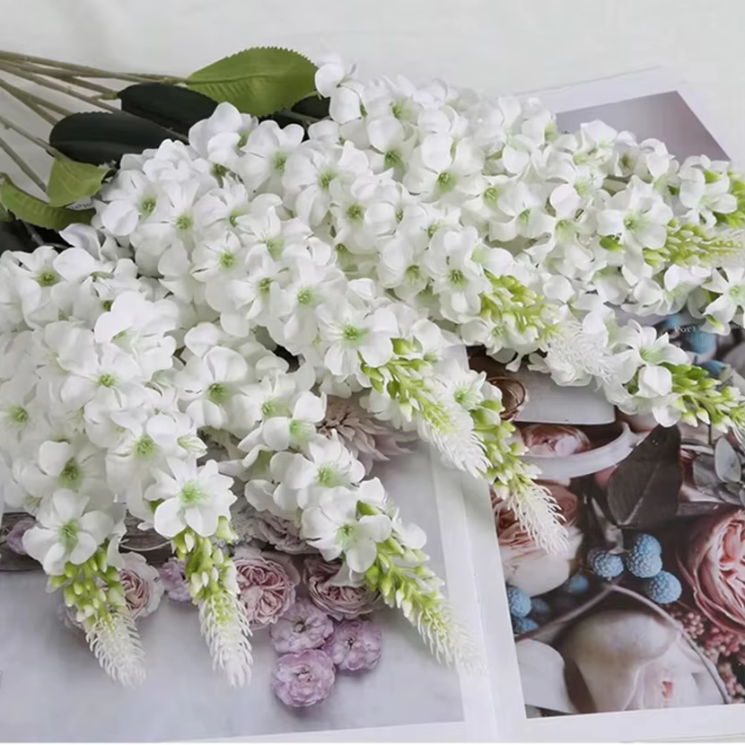 5 pièces fleurs artificielles jacinthe rotin maison salon célébration de mariage extérieur jardin mur boîte-cadeau décor bricolage accessoires