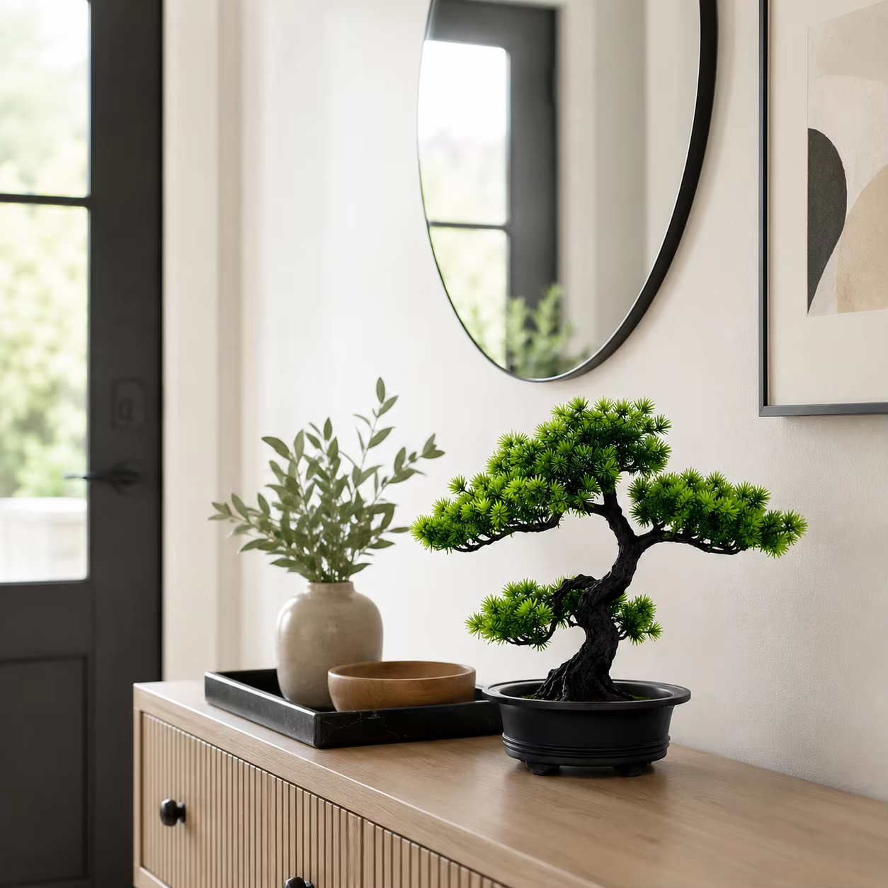 1 pièce Plante artificielle de pin Bonsaï pour la décoration de table