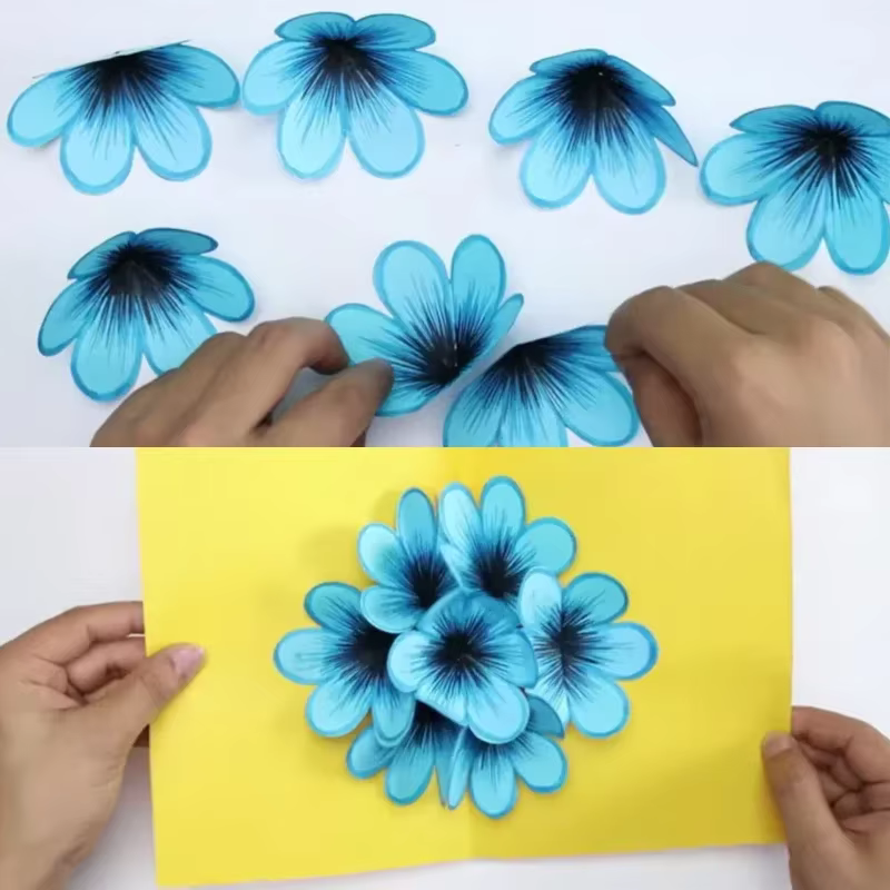 Matrices de découpe en métal Pop-Up fleur 3D