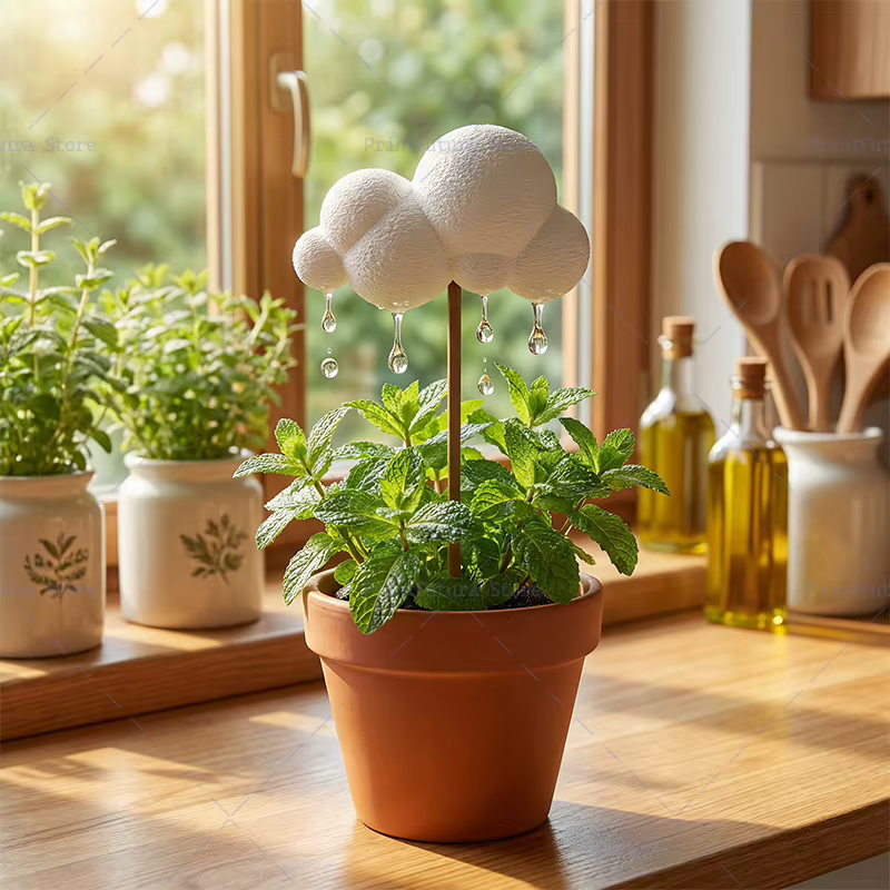 Jardinière d'arrosage en forme de nuage imprimée en 3D
