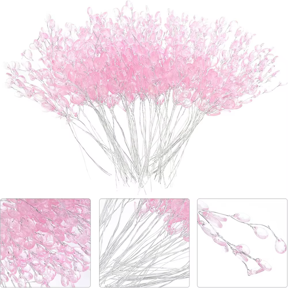 5/10pcs Fleur Artificielle Acrylique Gouttelette D'eau À La Main De Noël Halloween Chambre Décor Mariage Mariée Bouquet En Épingle À Cheveux BRICOLAGE Cadeaux