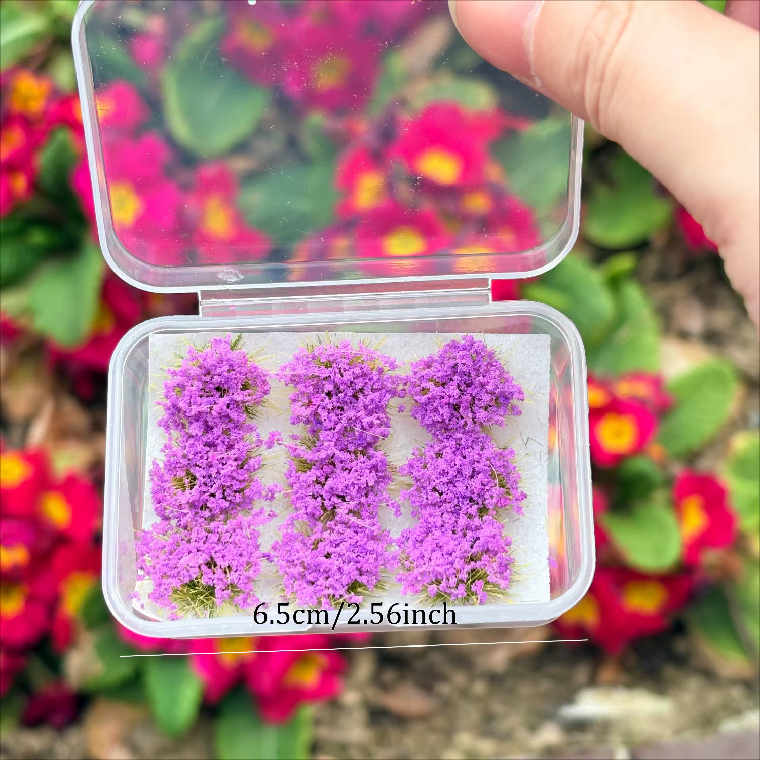 Boîte de 9 mini-paniers de fleurs artificielles pour maquettes architecturales