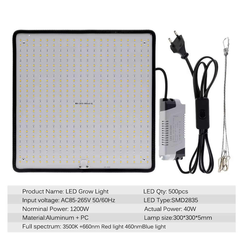 LED élèvent la lumière spectre complet Phyto lampe AC85-240V 40W