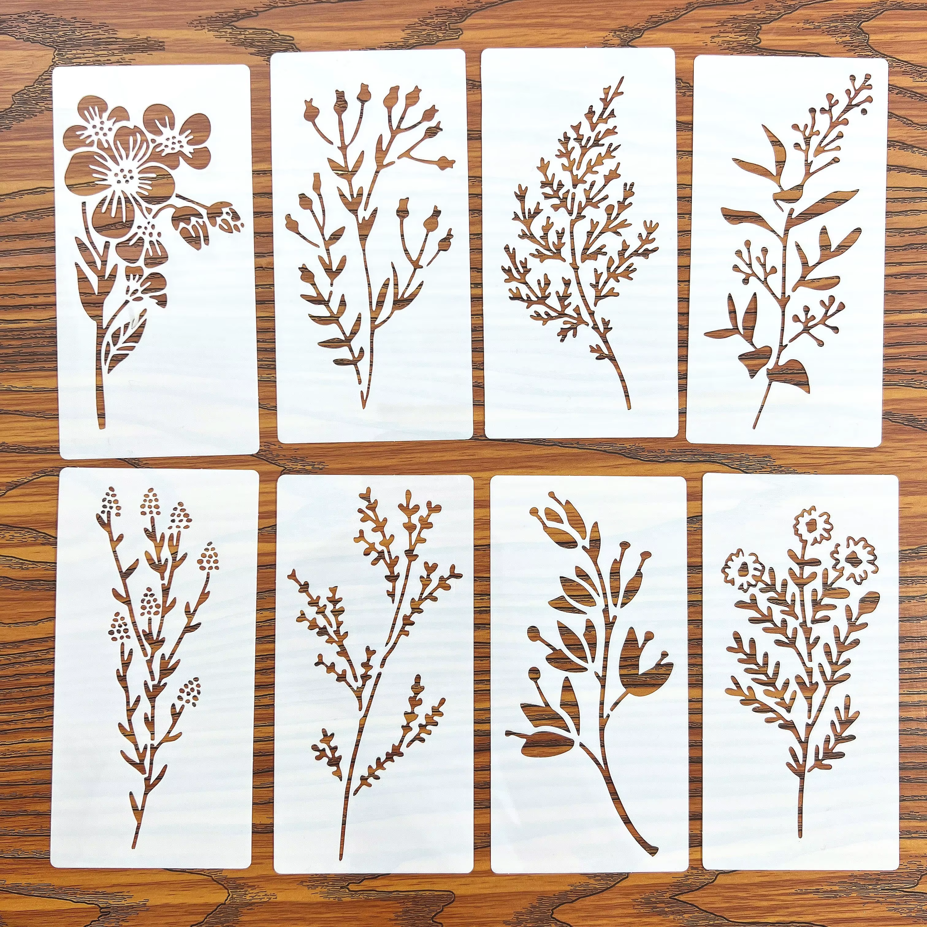 ** 18 pièces pochoirs de peinture de fleurs bricolage
