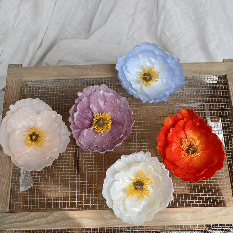 Grande tête de fleur de coquelicot de 14Cm
