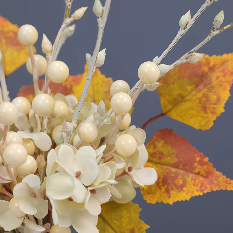 Bouquet de feuilles d'érable artificielles en mousse d'aloès vert