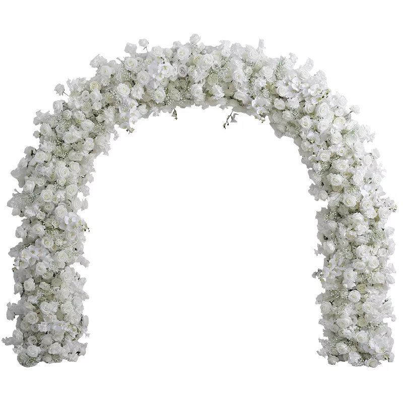 Arc de Rose Fenella blanc surdimensionné de 240CM