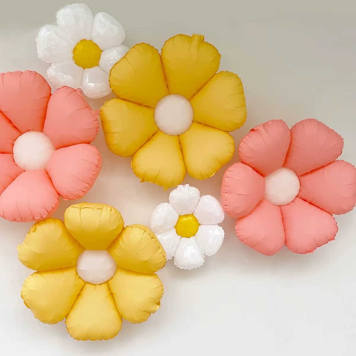 6 pièces fleurs, marguerites, ballons, décorations de fête, arrangement mignon
