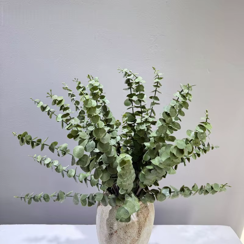 Lot de 5 bouquets d'eucalyptus artificiels en plastique