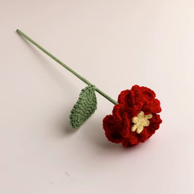 Bouquet de fleurs en Crochet de pivoine