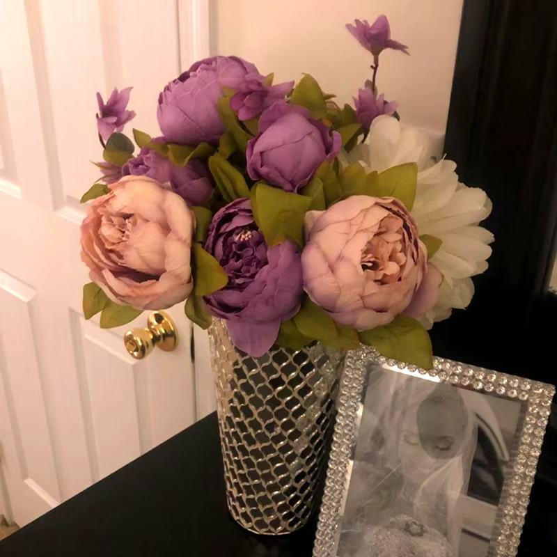 Bouquet de Fausses Fleurs en Soie
