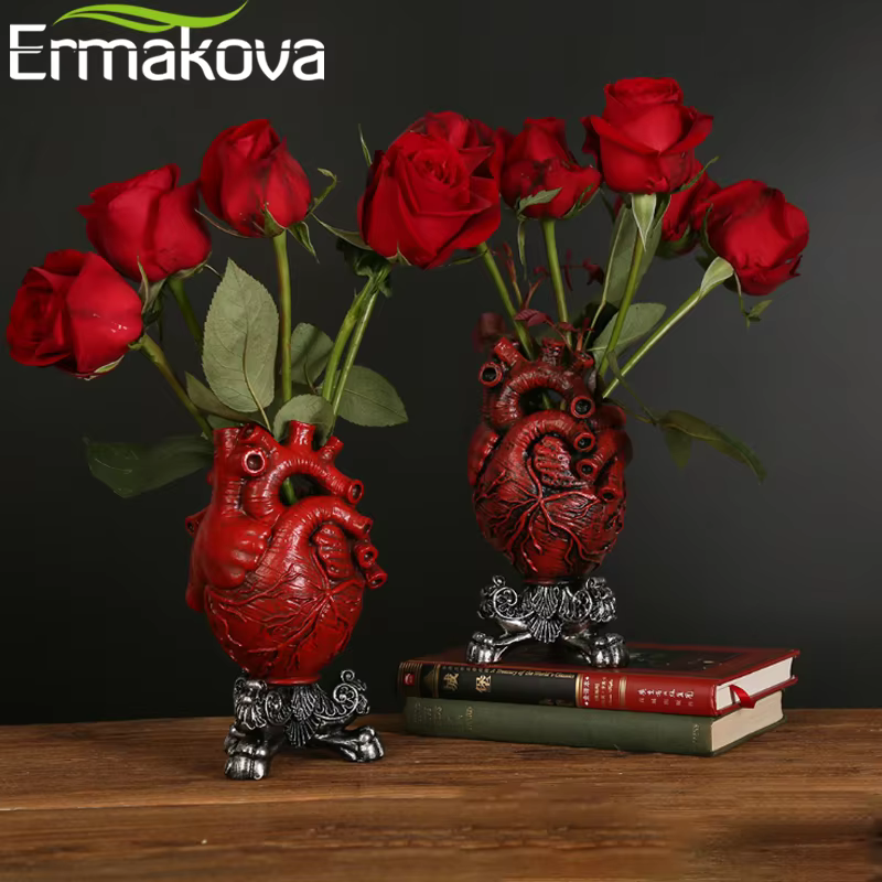 Vase en forme de cœur américain pour décoration de bureau