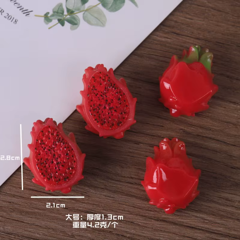 Lot de 3 miniatures de fruits du dragon artificiels