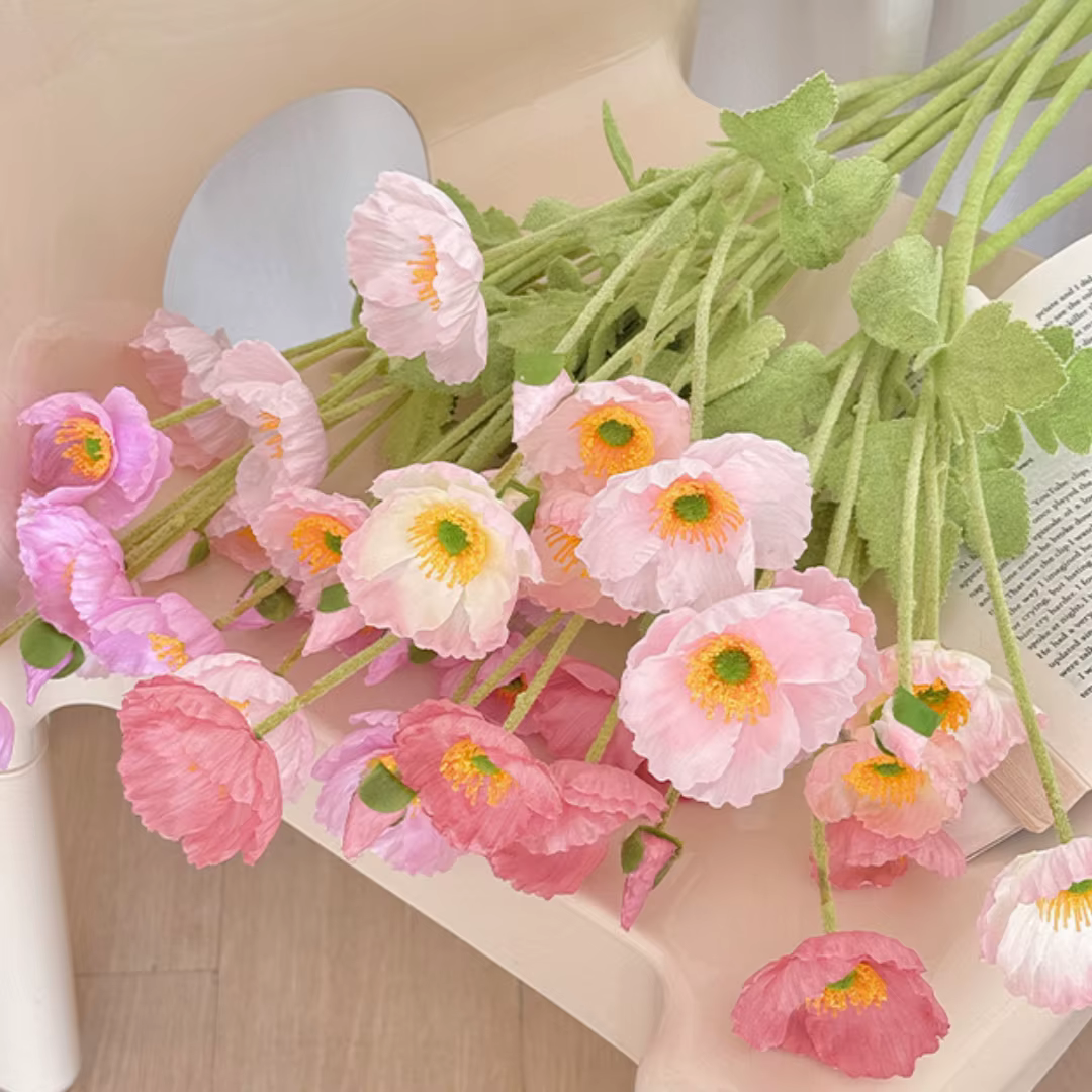 Bouquet de fleurs artificielles à 4 têtes