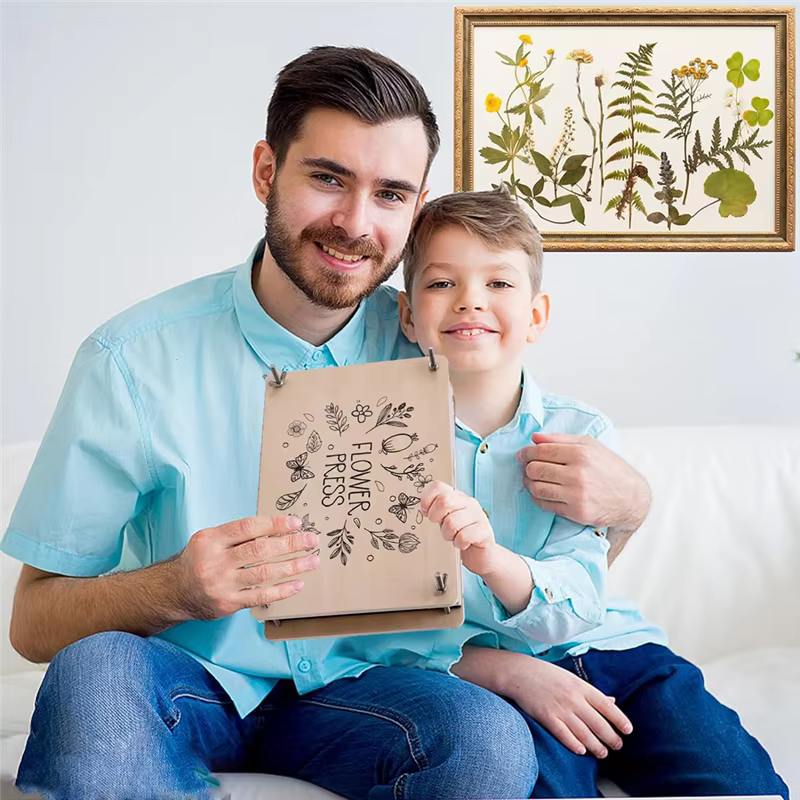 Kit de pressage de fleurs ABKJ-DIY 30x21cm pour adultes pour fabriquer