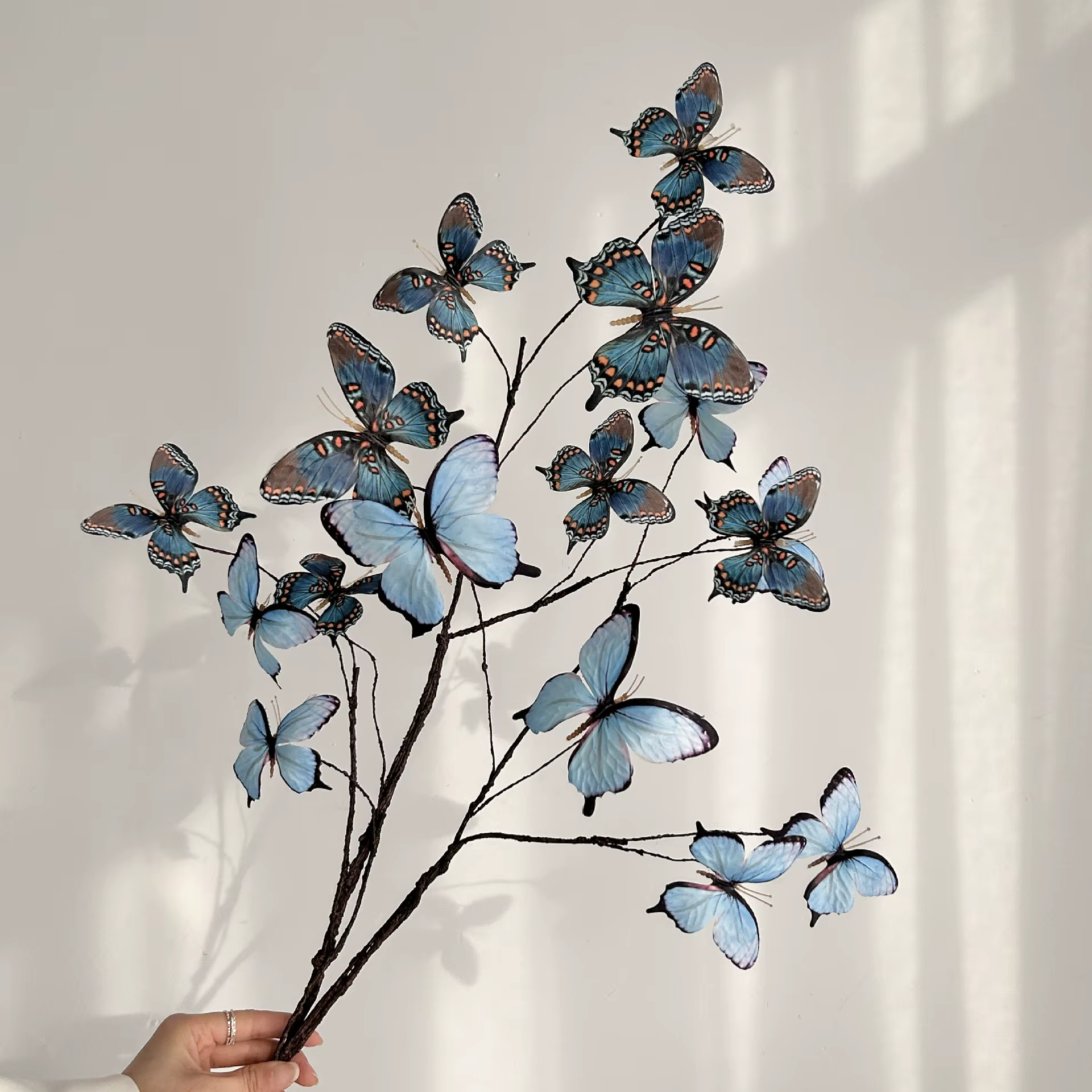 Fleurs papillon artificielles de 27.6 pouces