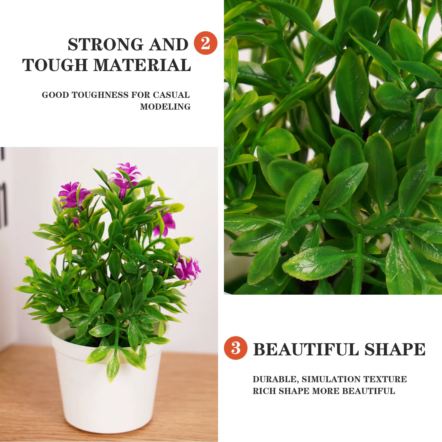 Fausses Fleurs Artificielles pour Décoration de Bureau