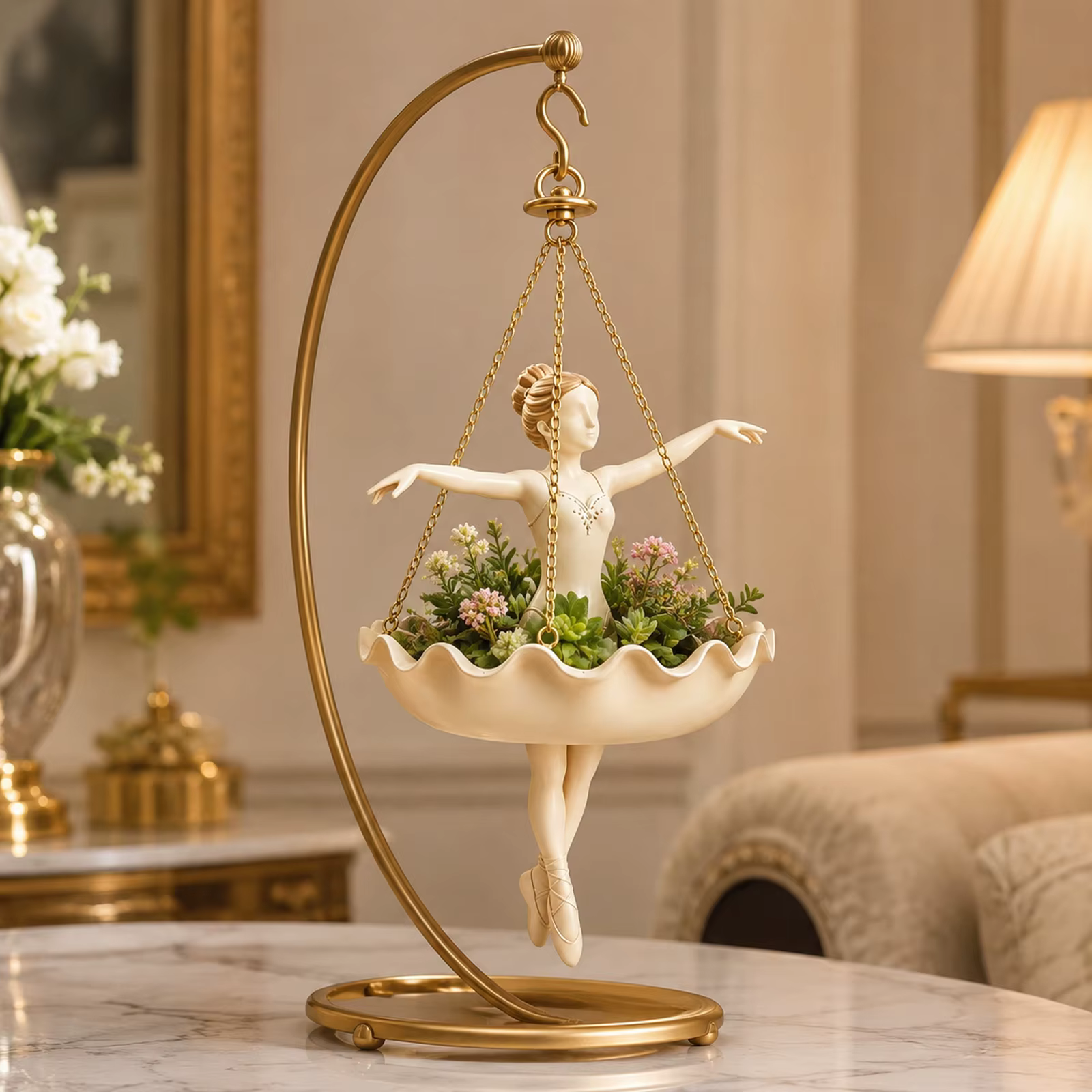 Nouveau pot de fleurs suspendu en forme de ballerine