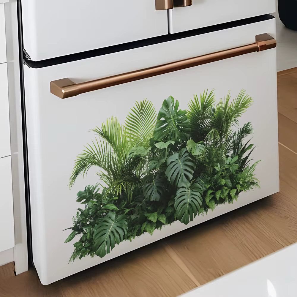 Autocollants muraux de feuilles de palmier tropicales et de monstera