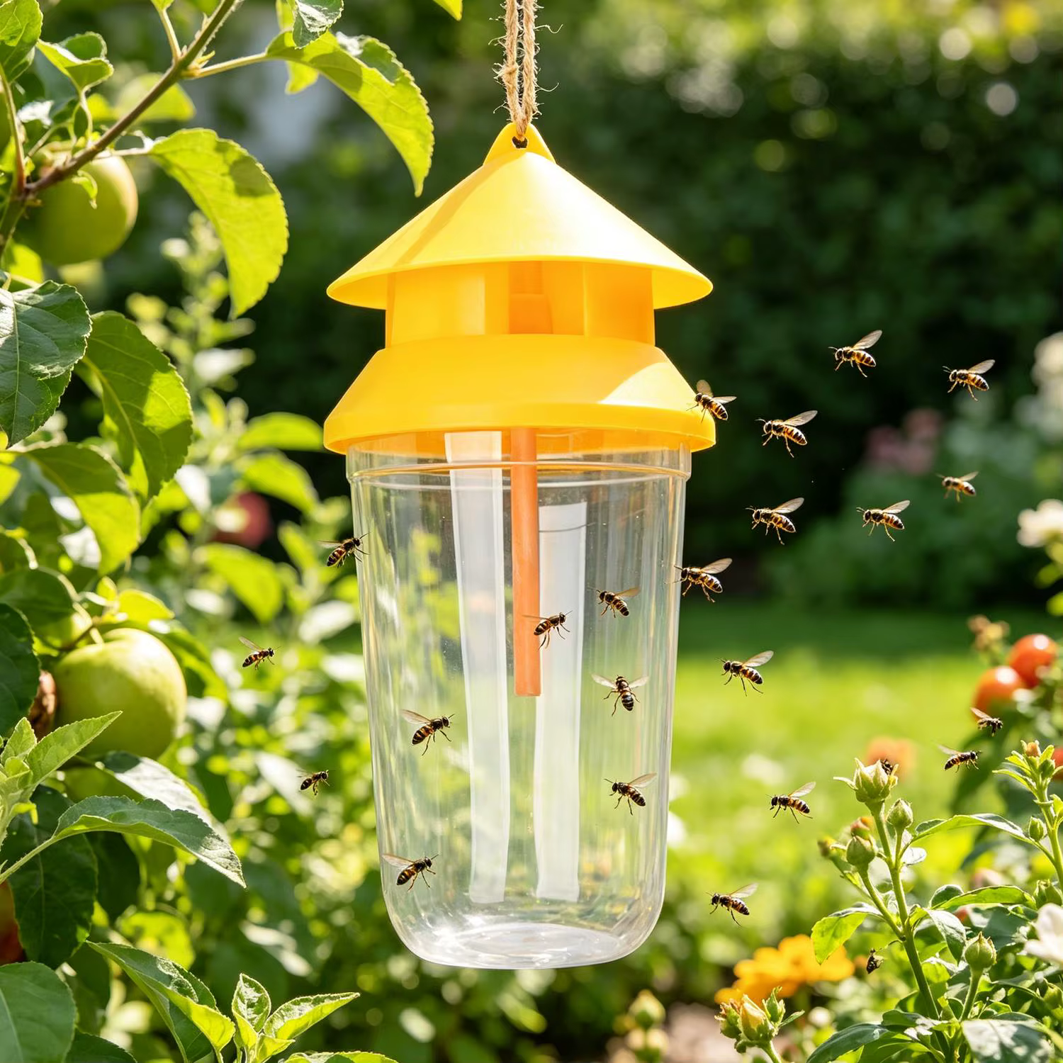 Pièges à mouches des fruits en bouteille avec attractifs liquides – Lutte antiparasitaire efficace – Attrape-insectes