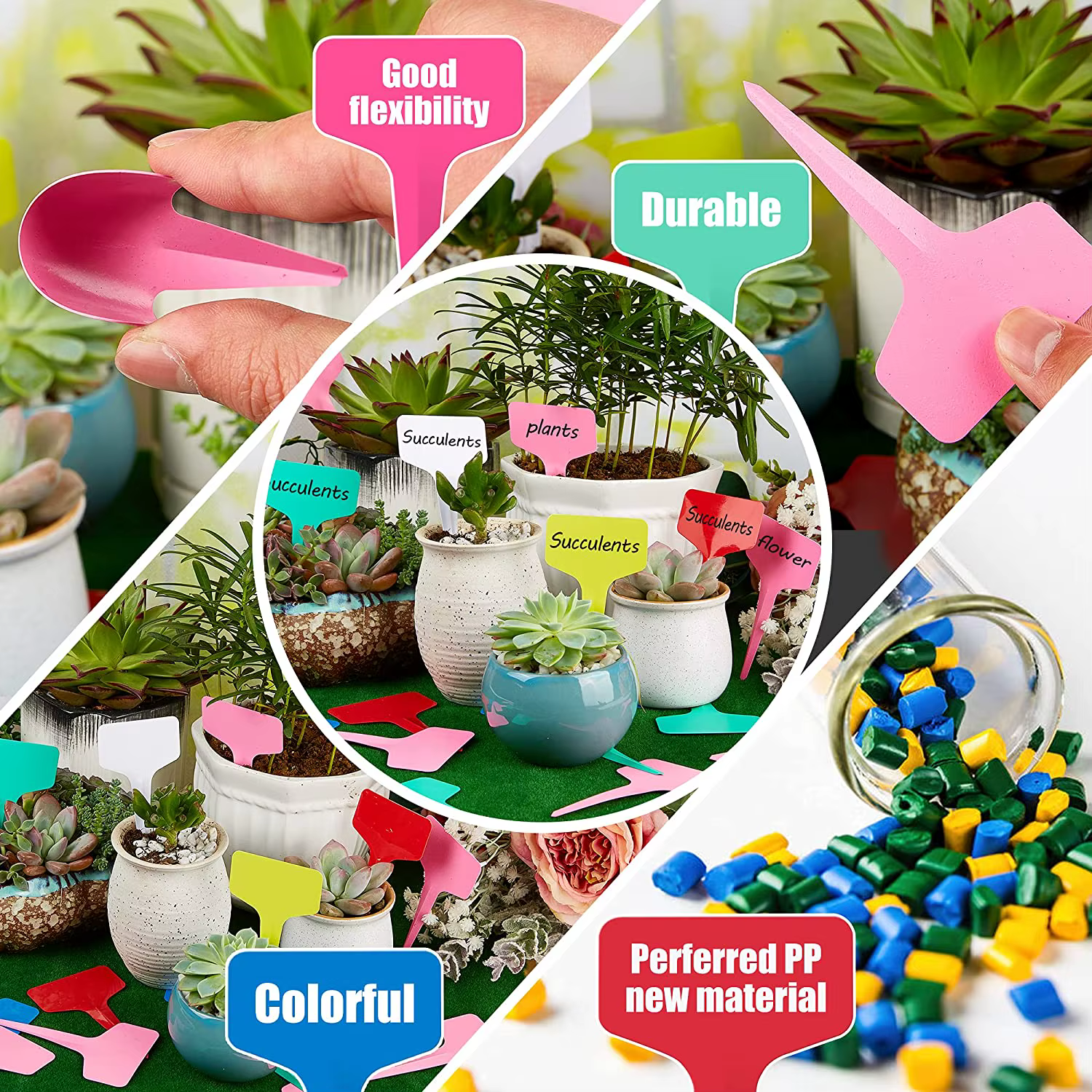 Étiquettes de plantes en plastique