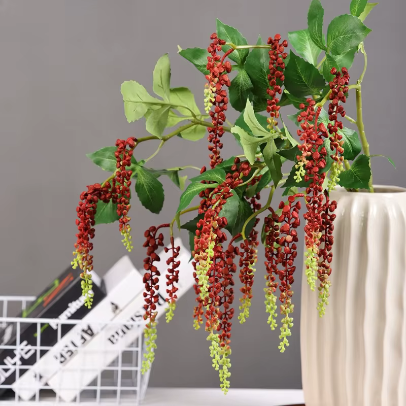 4 pièces de racines artificielles de Pokeberry en plastique