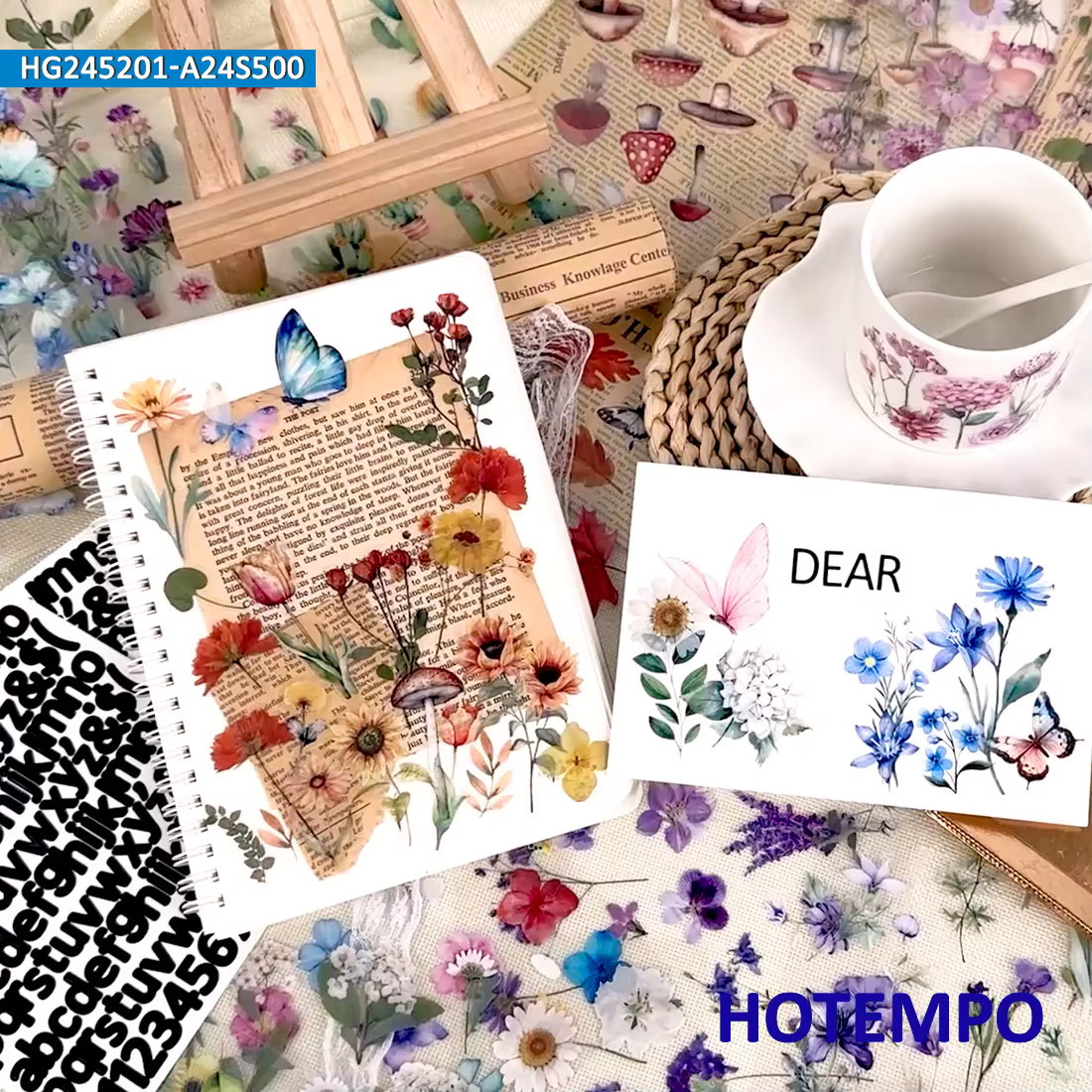 Pack d’autocollants de fleurs de plantes