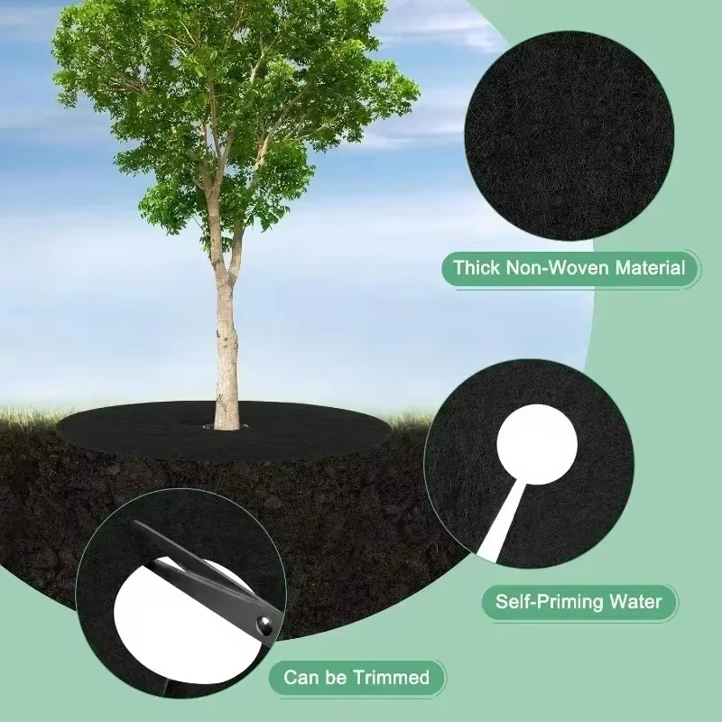 Anneaux de pain d'arbre ronds Anti-herbe