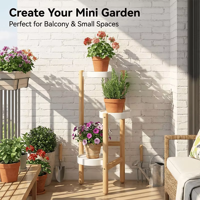 Support de fleurs de balcon multicouche, étagères pour plantes, support d'angle pour plantes, présentoir, chariot, organisateur de Patio de jardin