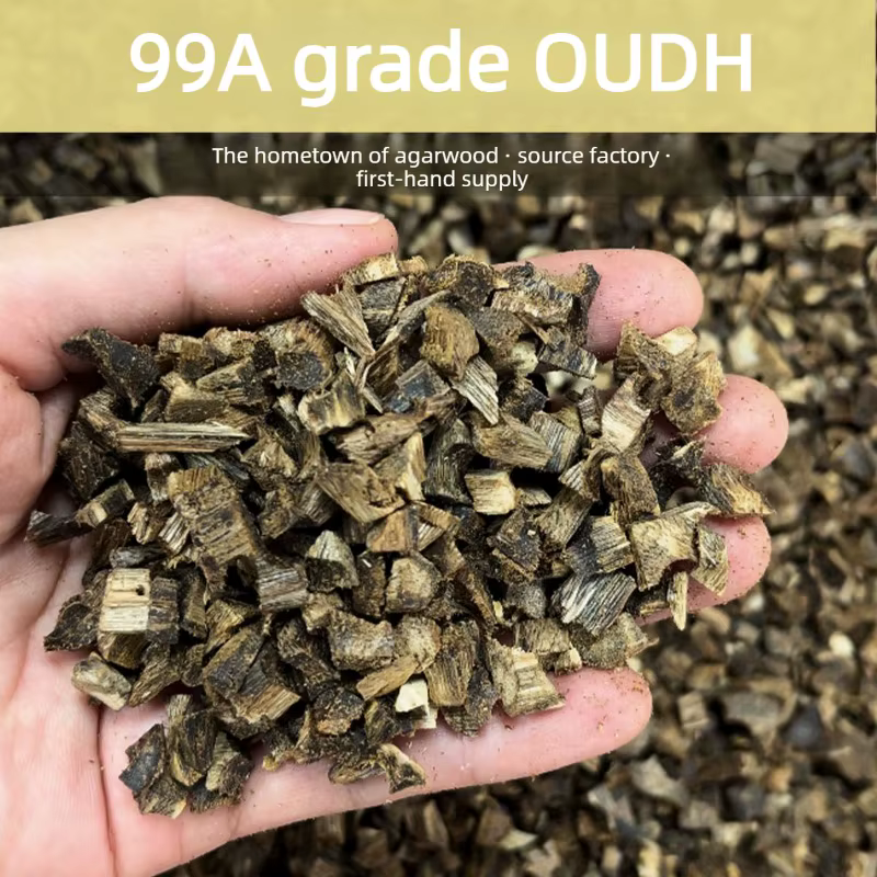 Oud - Bakhoor aromatisé infusé au parfum d'oud | Copeaux de bois d'encens à l'arôme boisé chaud et laiteux