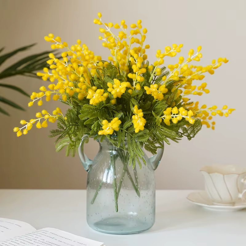 Fleurs artificielles en acacia