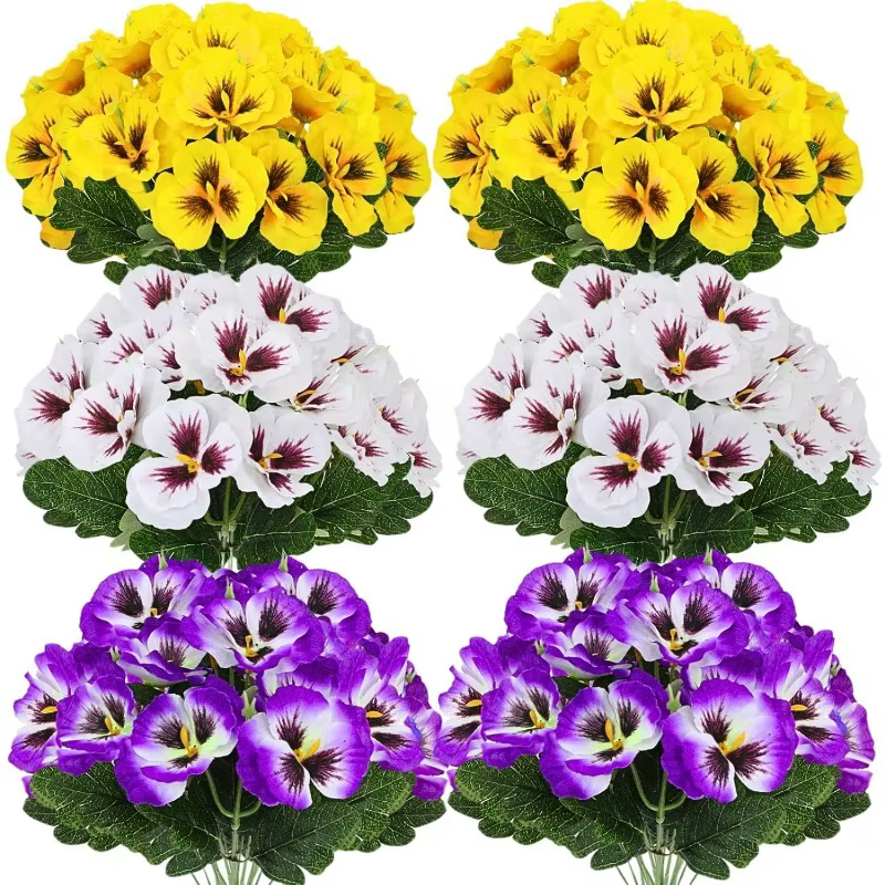 Bouquet de fleurs d'orchidée papillon violet artificiel 30cm