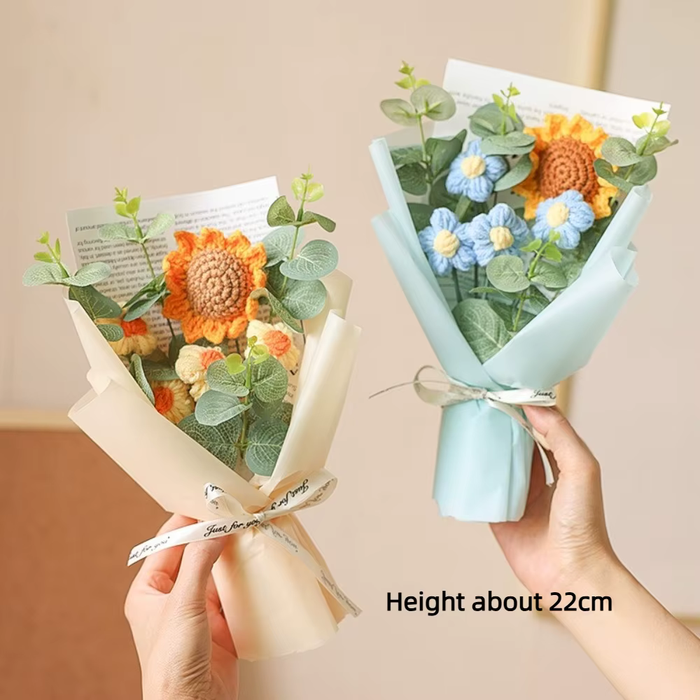 Bouquet de fleurs artificielles au Crochet