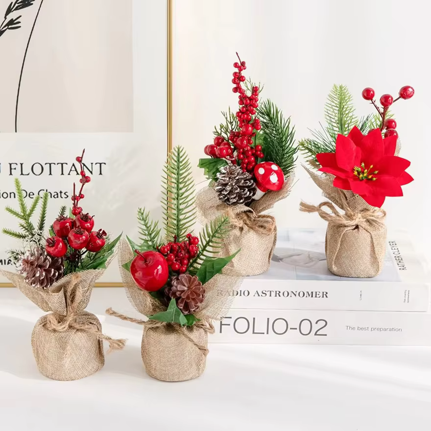 Plantes artificielles Fleurs Accueil Salon Festival Extérieur Jardin De Mariage Décor Arbre De Noël Couronne D'empotage BRICOLAGE Cadeau Art Mur