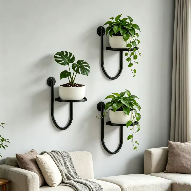 Support à fleurs en fer forgé pour plantes d'intérieur et succulentes