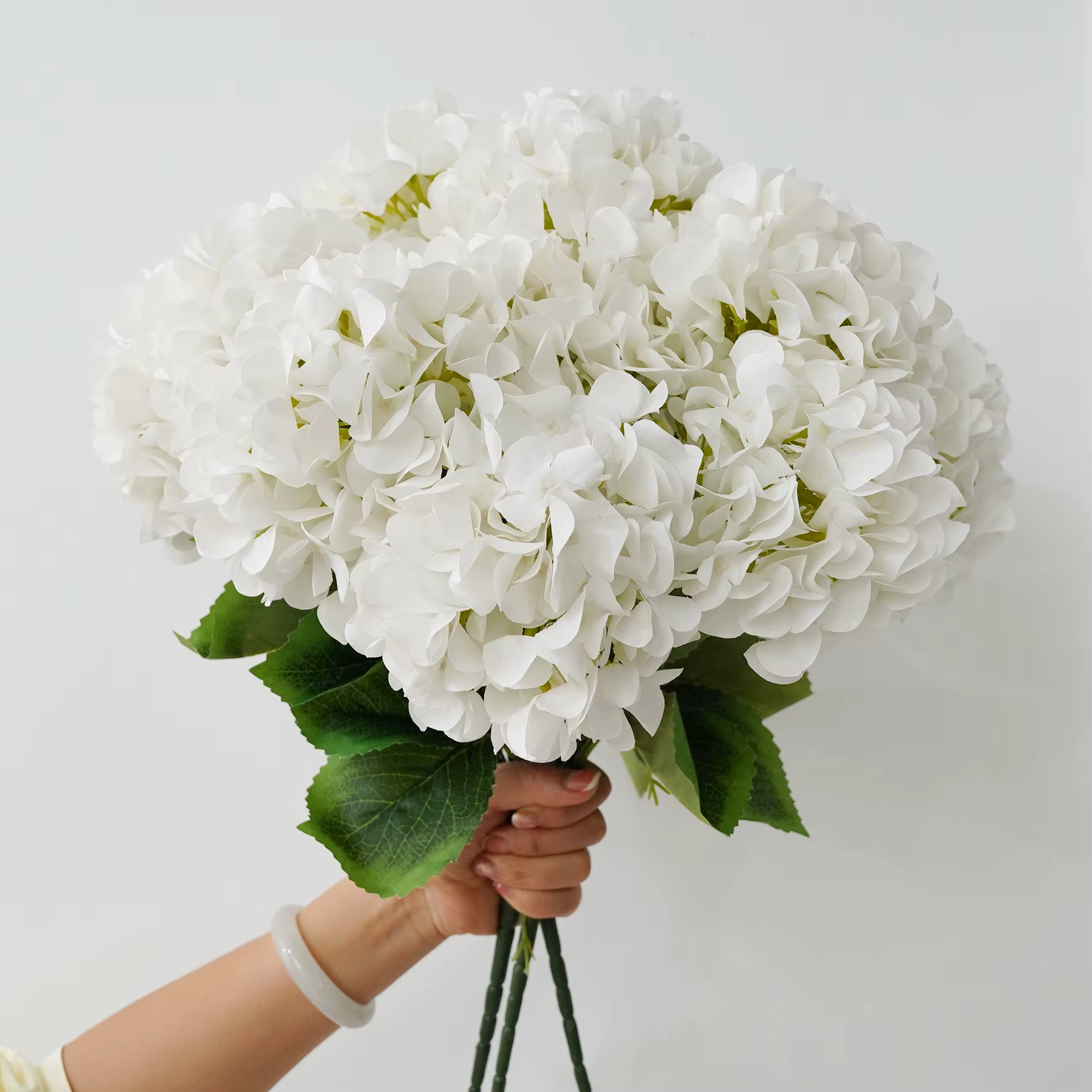 Angela A9991 5 Têtes d'hortensias artificiels pour arrangements floraux de mariage