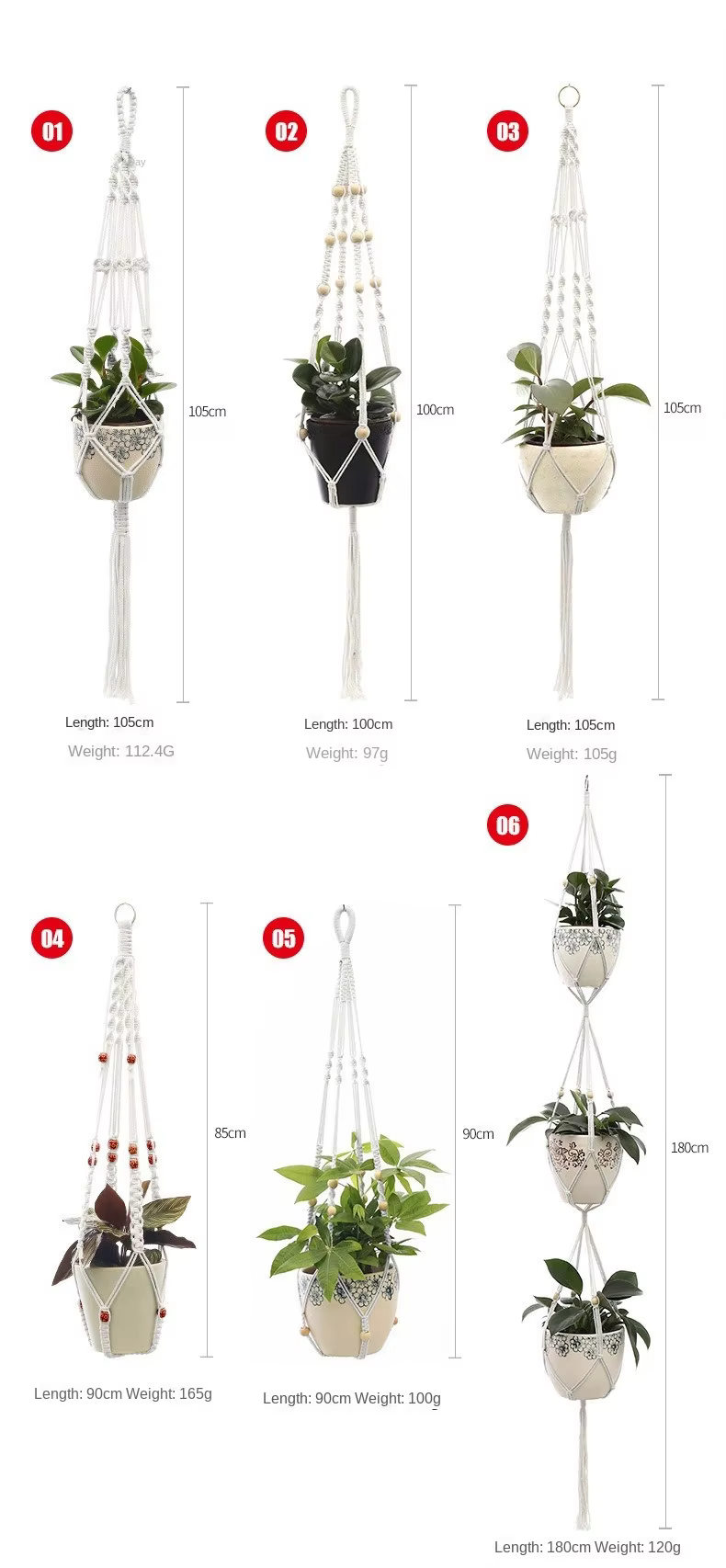 ConfronPlant-Cintre de plante en macramé fait à la main